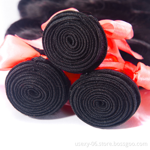 Usexy Wholesale Virgin Hair Vendors Factory Price Raw Indian Hair Weaving Virgin Hair Bundles With Frontal